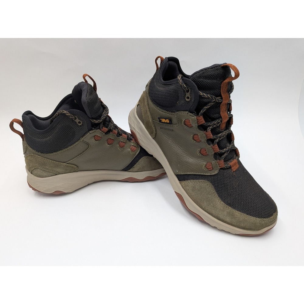 Teva Arrowood Riva Mid Waterproof Hiking Boots Olive Black 1106132 Mens 9